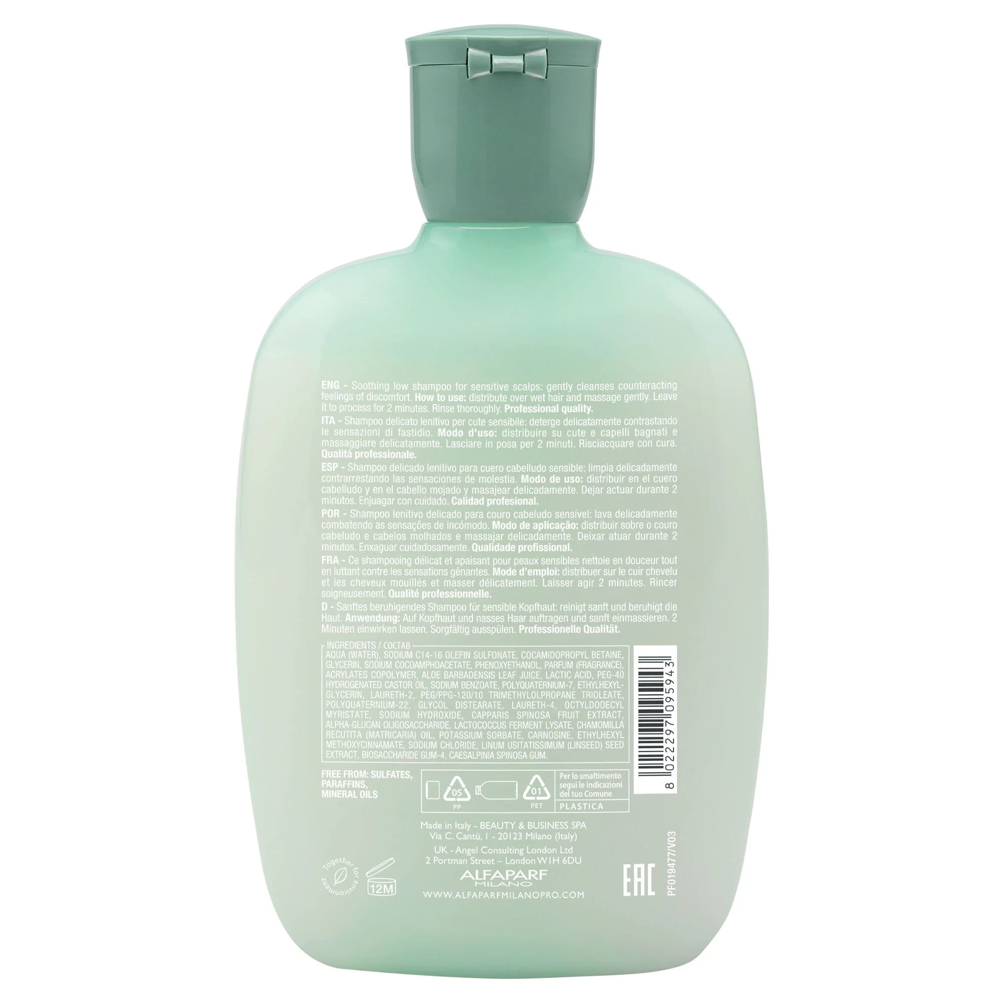 Alfaparf Semi di Lino Scalp Relief Calming Micellar Low Shampoo 250 ml - Image 4