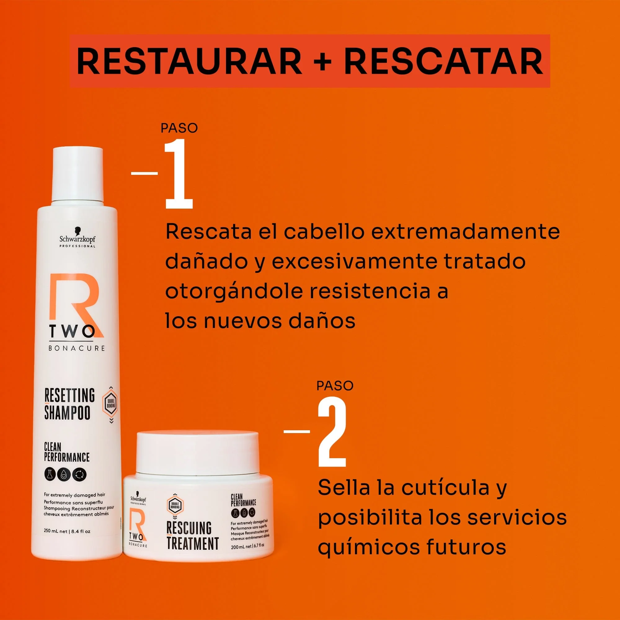 BC Bonacure R-TWO Champú Restaurador 250ml - Image 4