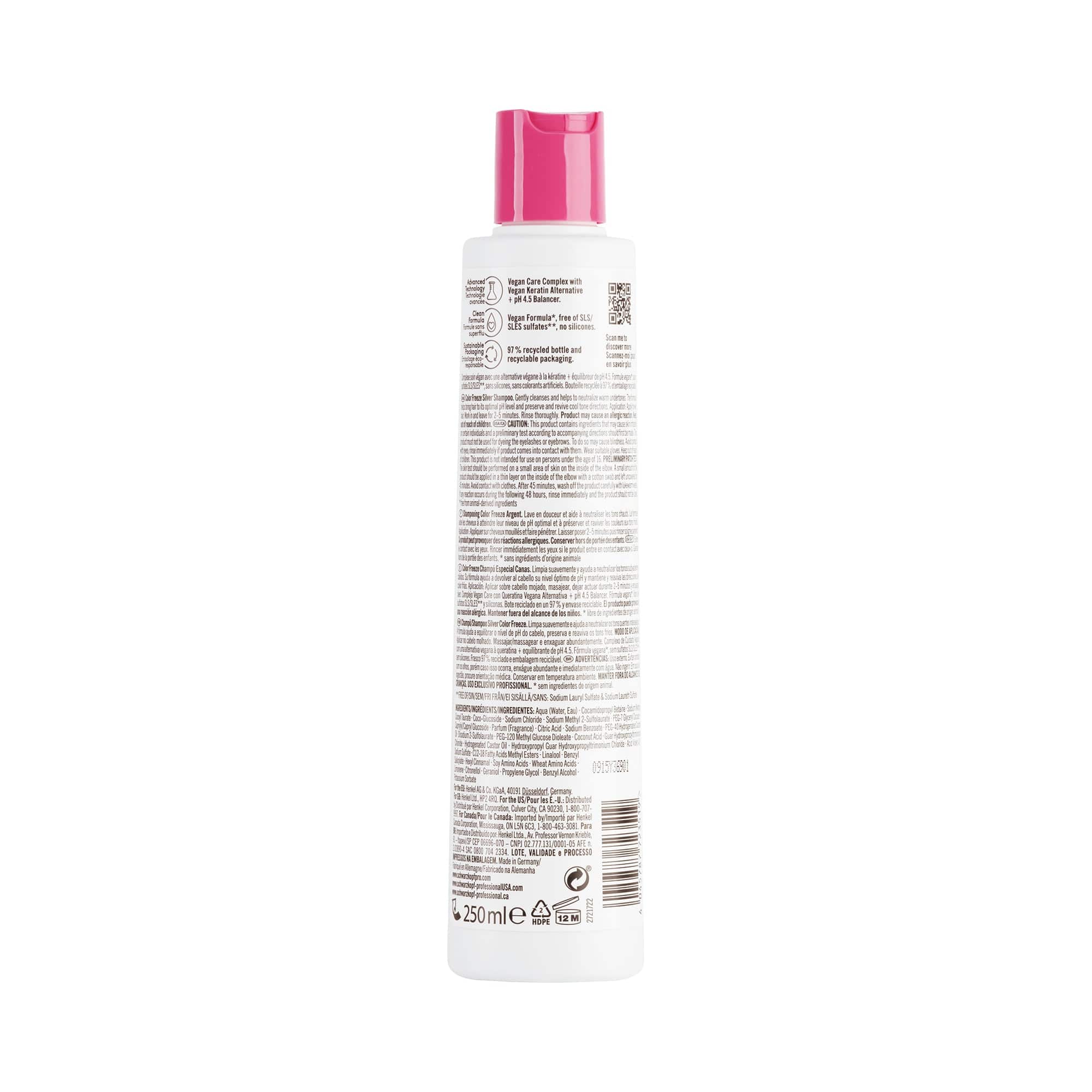 Bonacure Color Freeze Champú Especial Canas 250ml - Image 3