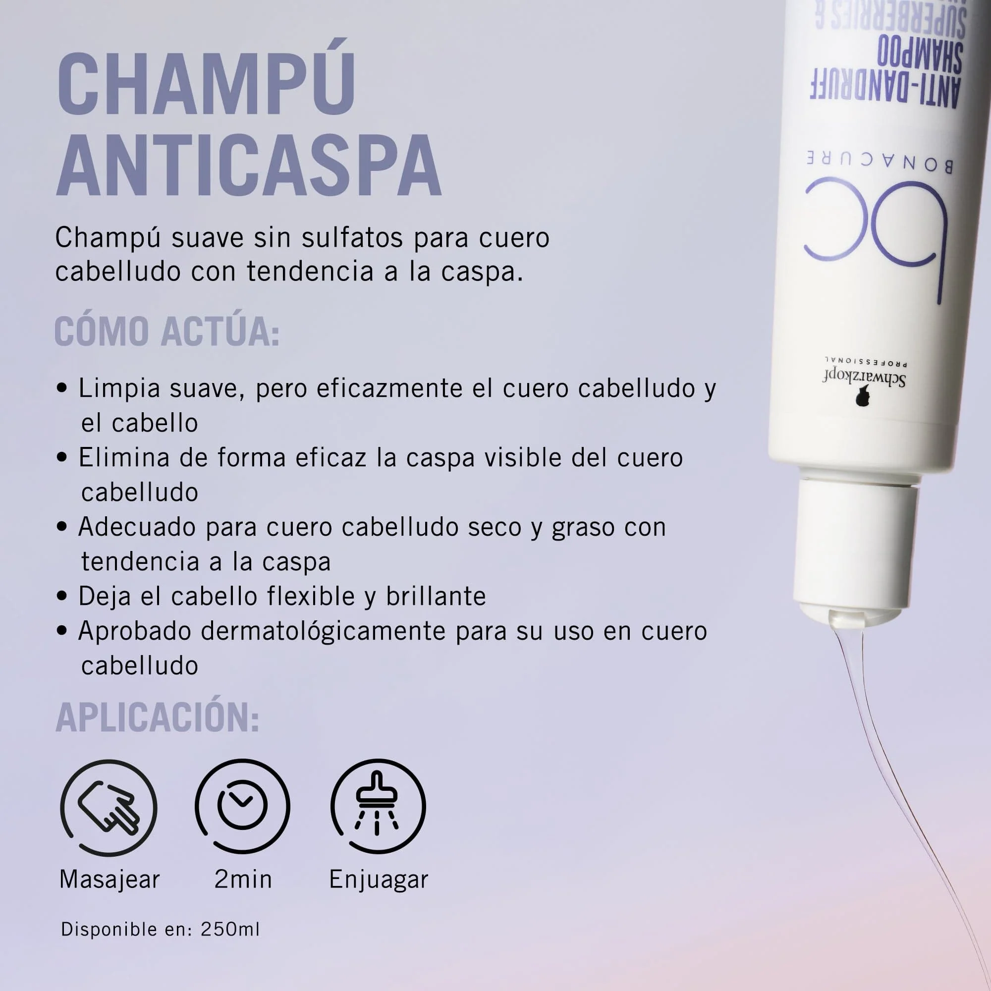 Bonacure Scalp Genesis Champú Anticaspa 250ml - Image 2