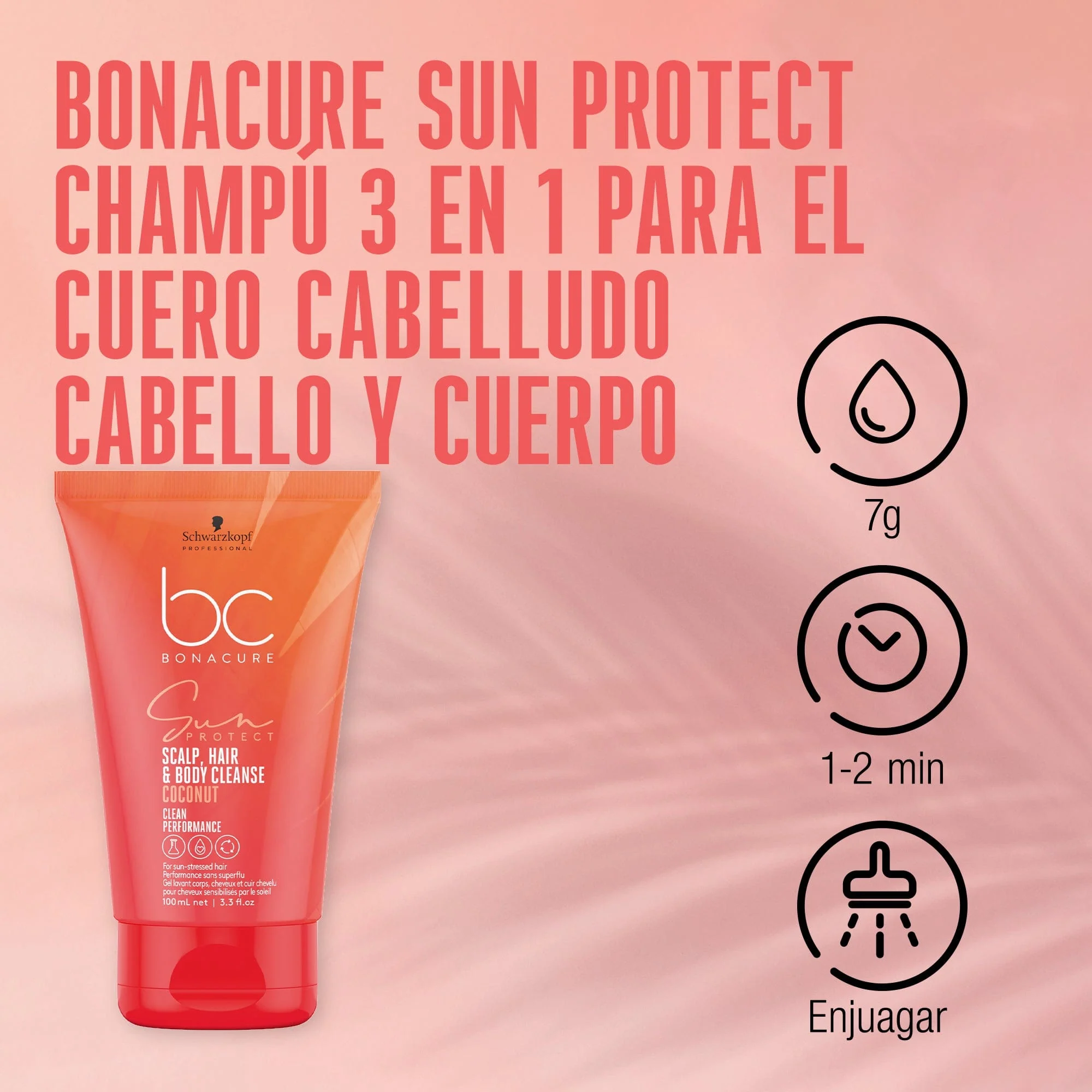 Bonacure Sun Protect Champú 3en1 para Cuero cabelludo, Cabello y Cuerpo 200ml - Image 3