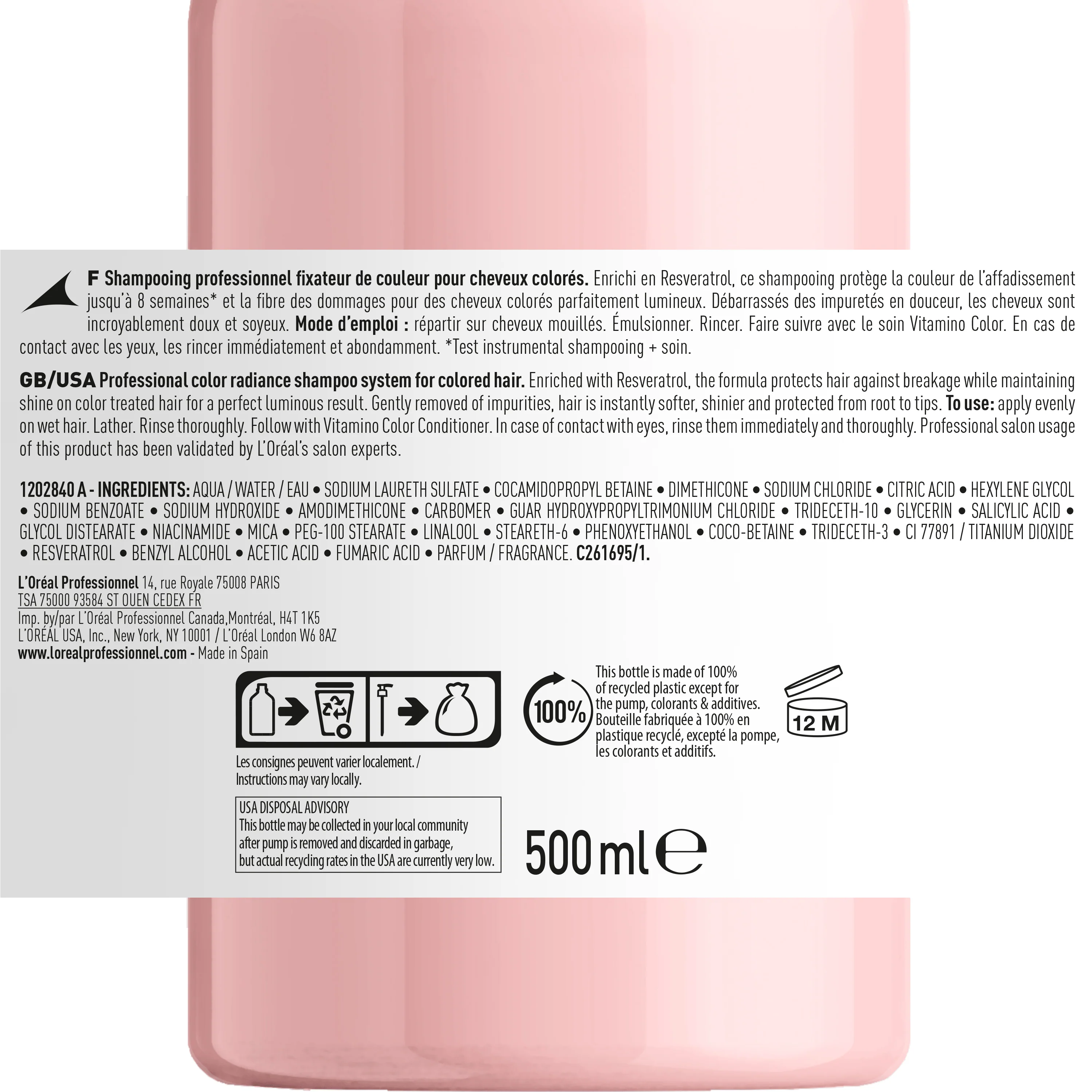 Champú Vitamino Color 500ml - Image 4