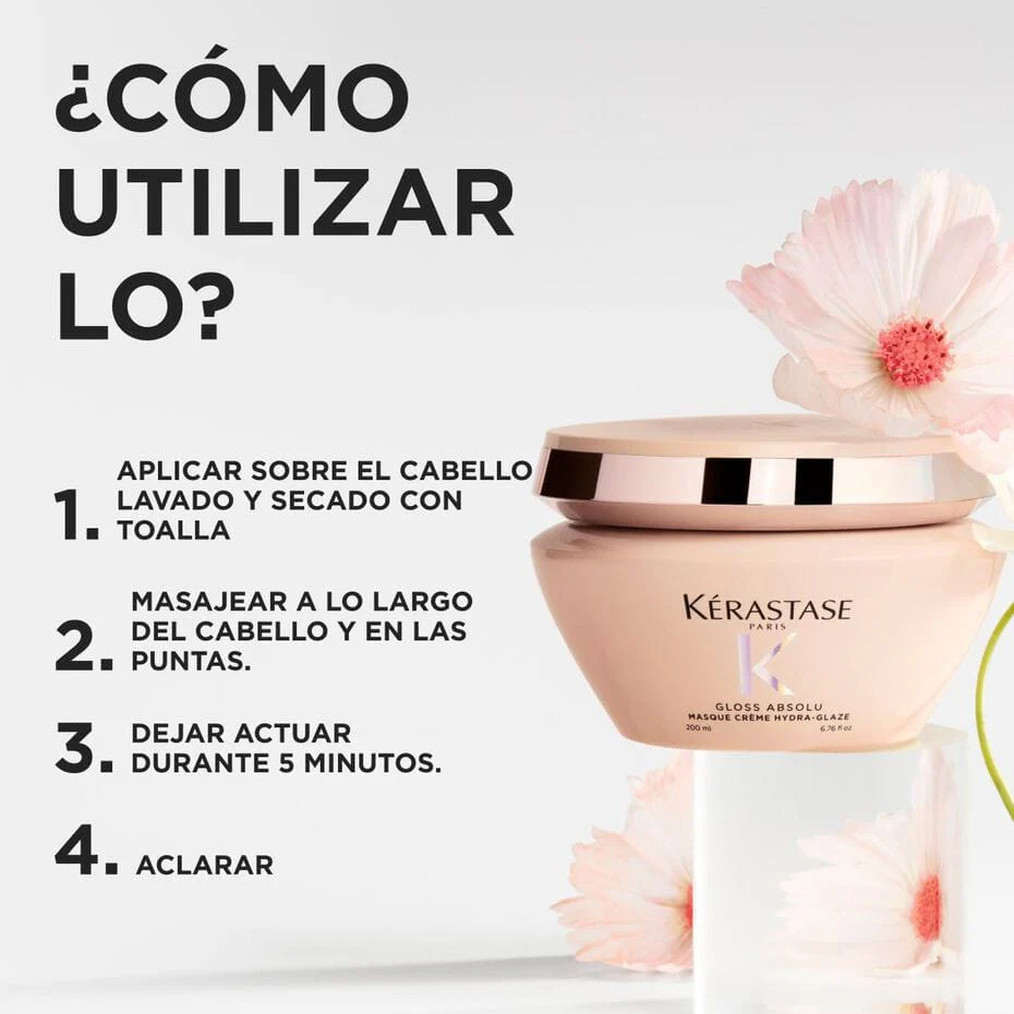 KERASTASE GLOSS ABSOLU Mascarilla Crème Hydra-Glaze 200 ml - Image 4