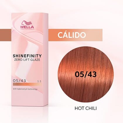 Shinefinity Wella 05/43 Castaño Claro Cobrizo Dorado -60ML - Image 3