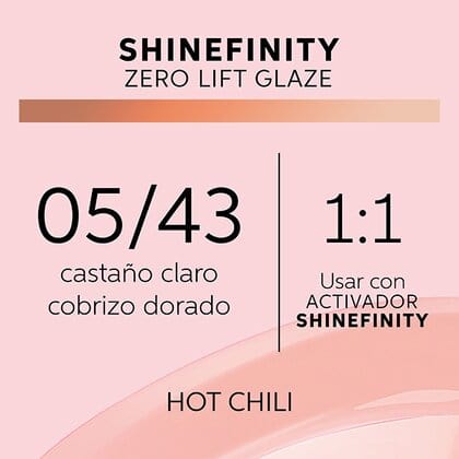 Shinefinity Wella 05/43 Castaño Claro Cobrizo Dorado -60ML - Image 7