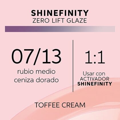 Shinefinity Wella 07/13 Rubio Medio Ceniza Dorado -60ML - Image 3
