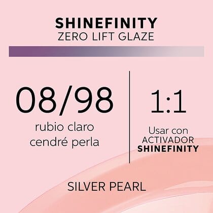 Shinefinity Wella 08/98 Rubio Claro Ceniza Perla -60ML - Image 5