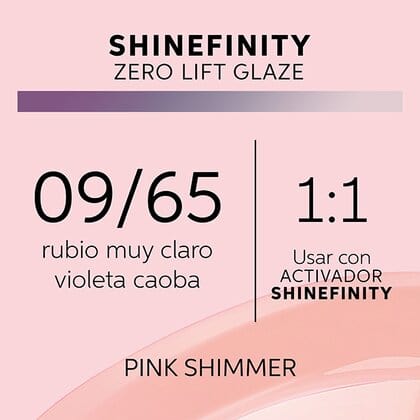 Shinefinity Wella 09/65 Rubio Muy Claro Violeta Caoba -60ML - Image 5