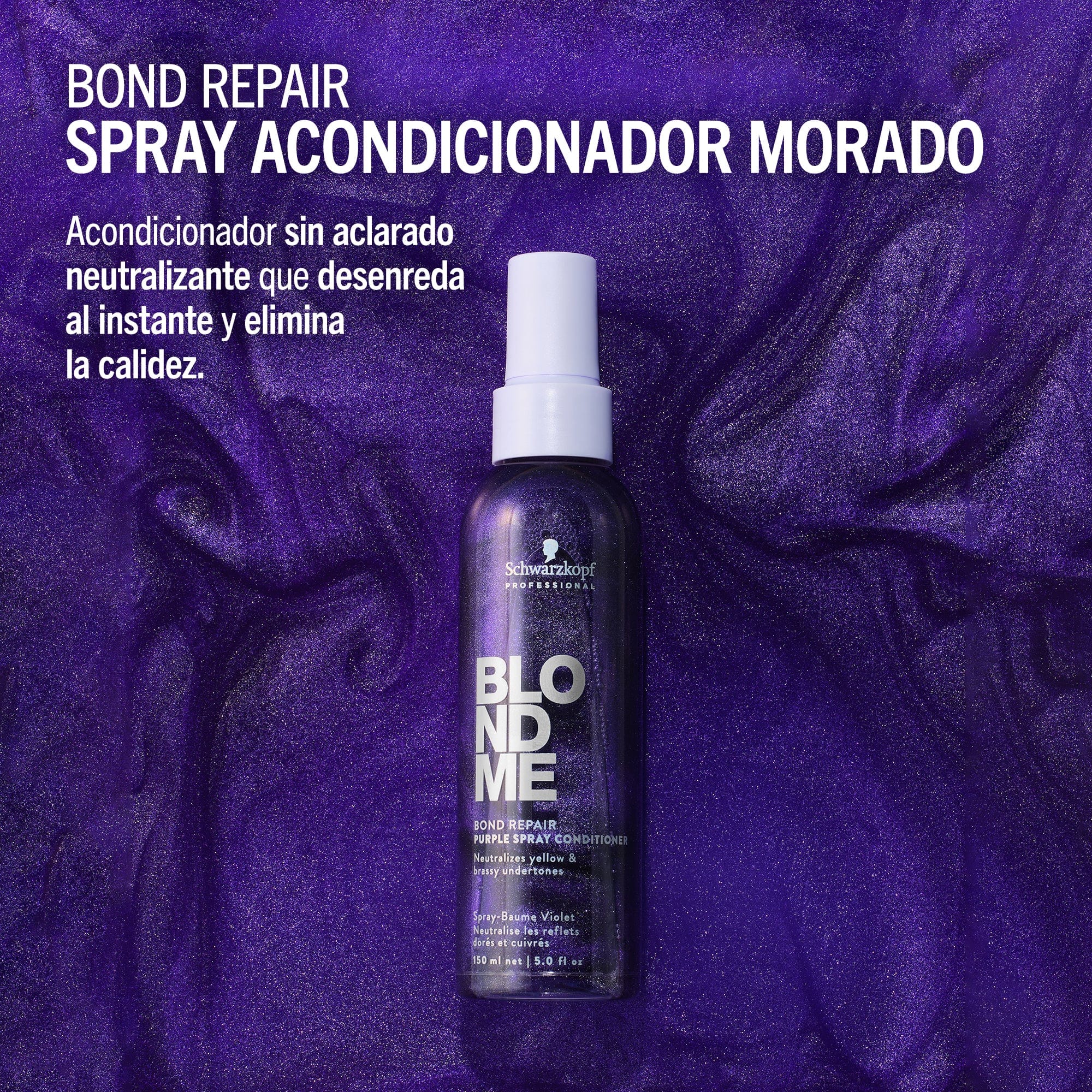 Spray Acondicionador Morado Bond Repair de BLONDME 150ml - Image 2