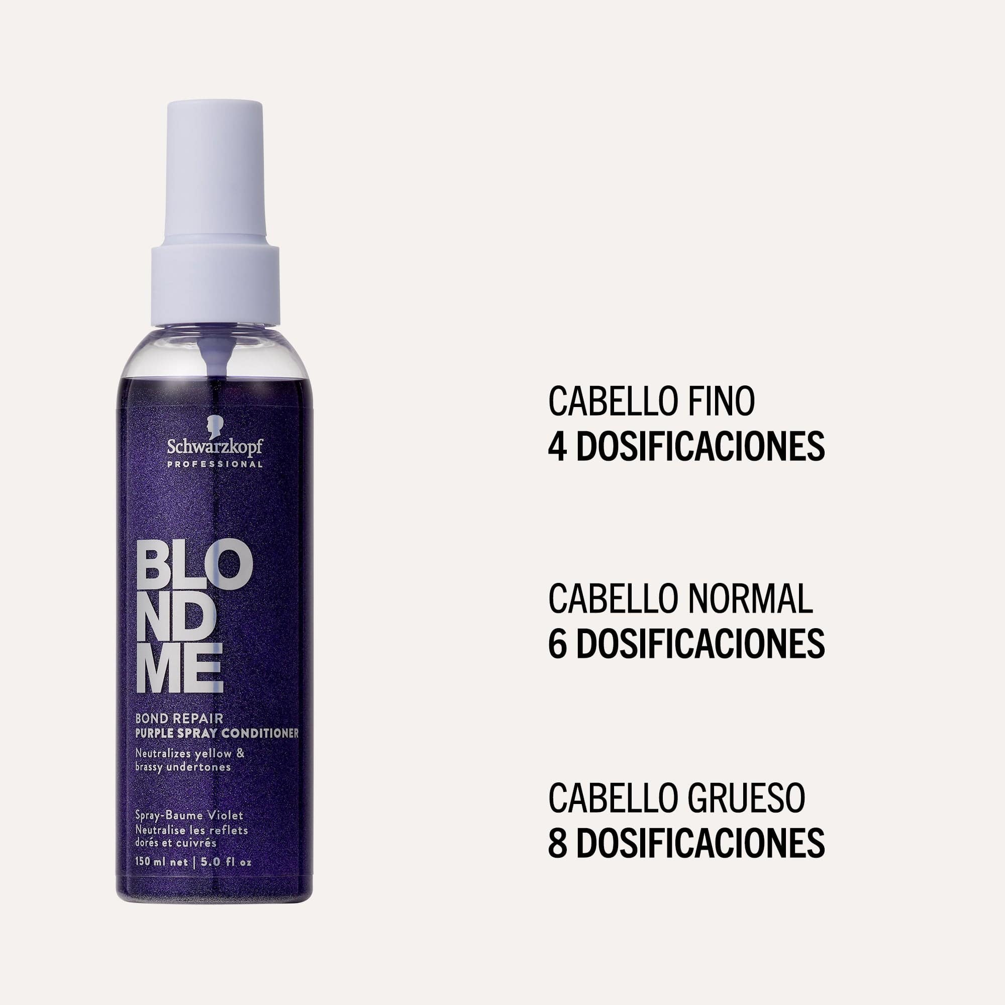 Spray Acondicionador Morado Bond Repair de BLONDME 150ml - Image 5