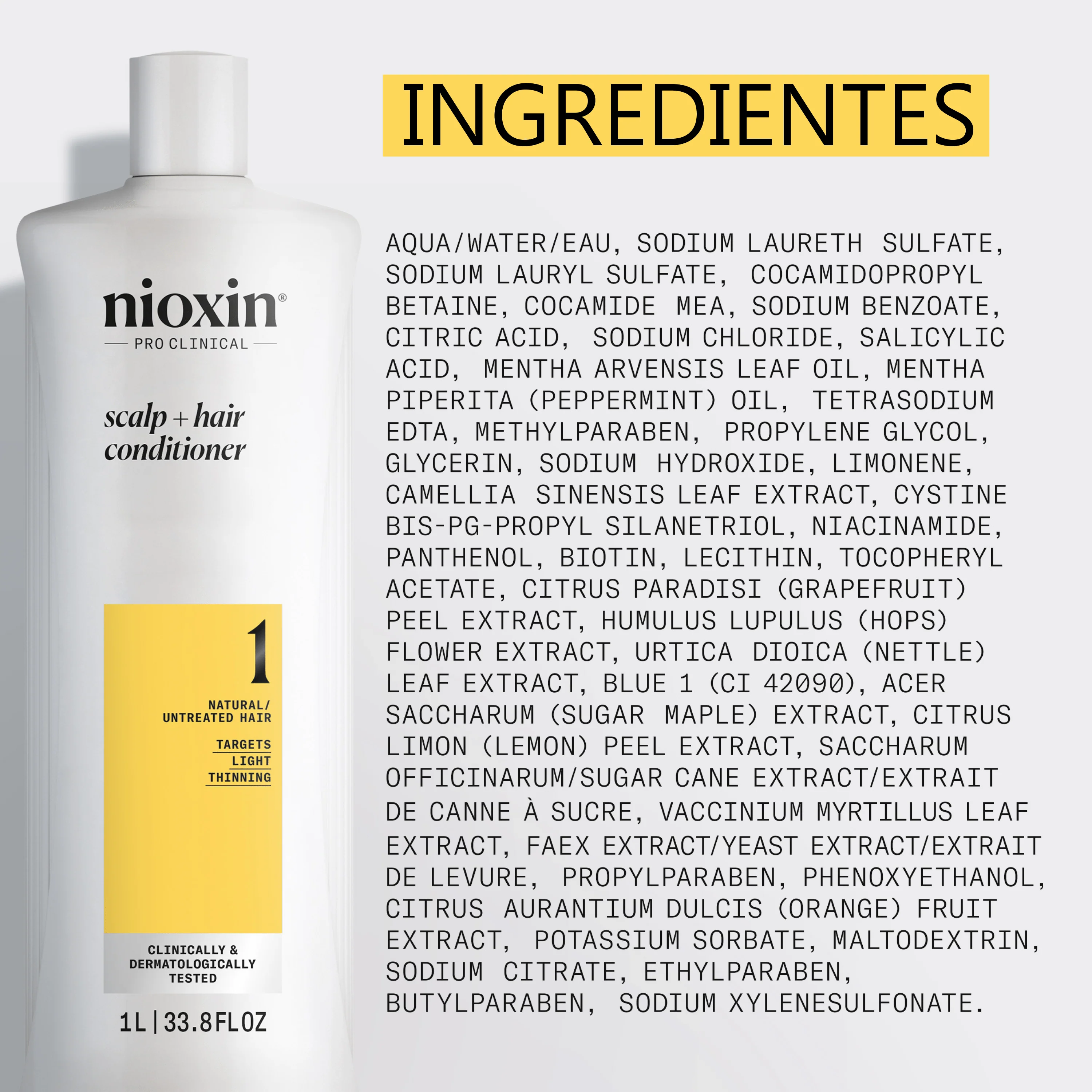 SYSTEM 1 SCALP THERAPY Acondicionador Step 2 Cabello Natural 1000ml - Image 3