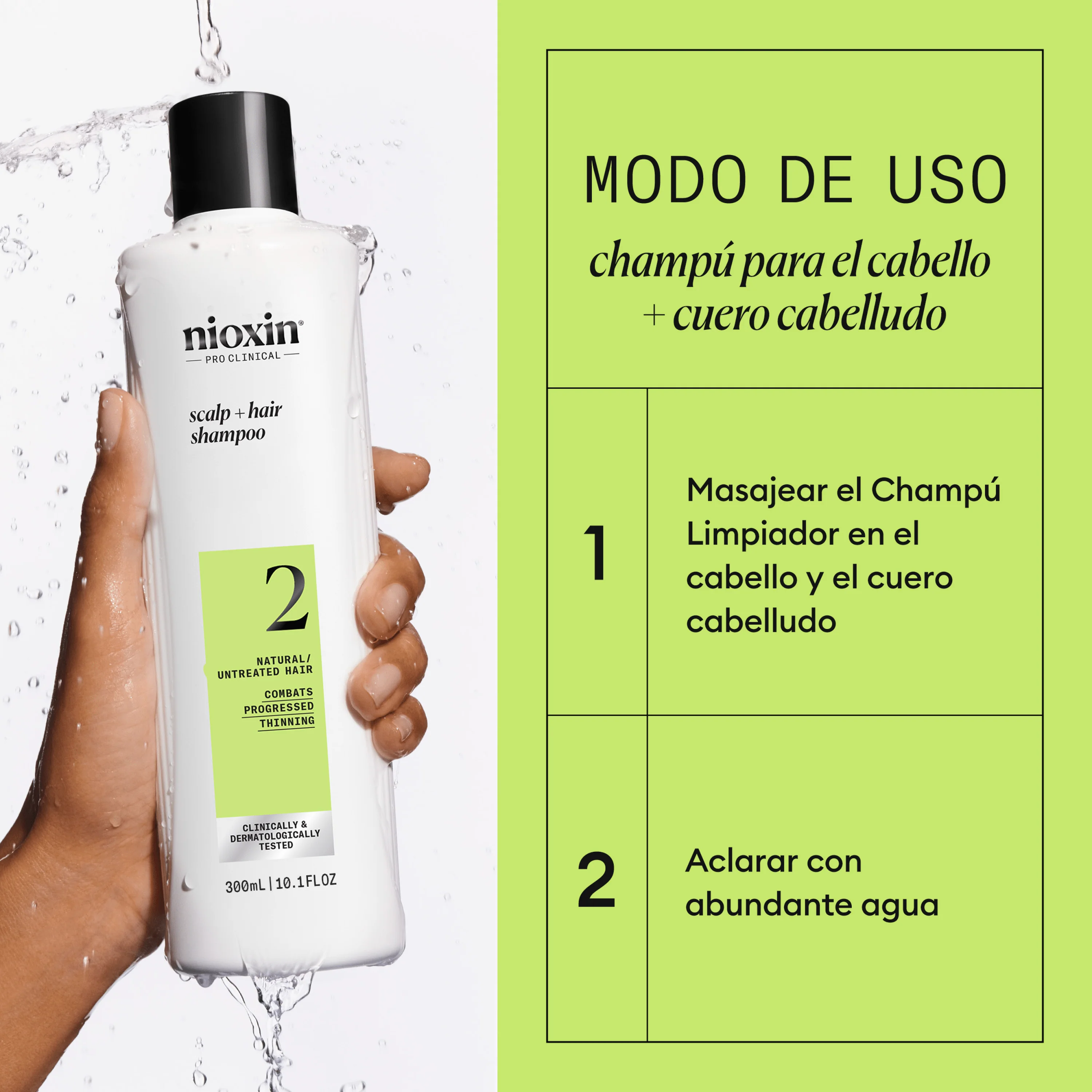 SYSTEM 2 CLEANSER Champú Step 1 Cabello Natural 300ml - Image 6