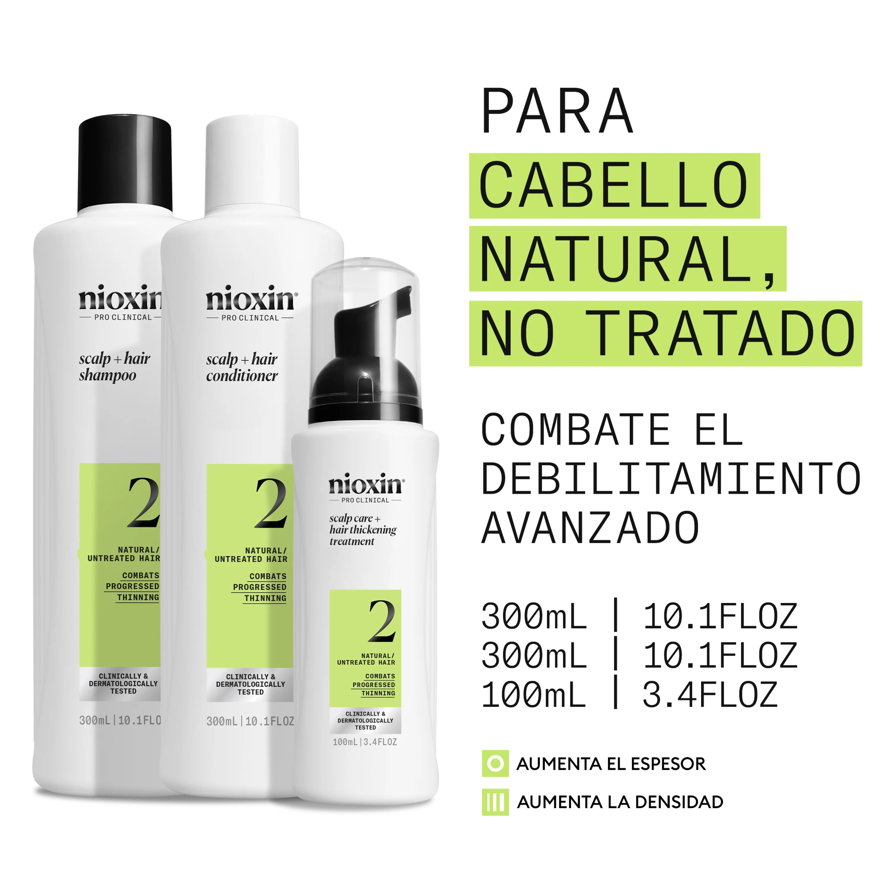 SYSTEM 2 Kit Champú 300ml + Acondicionador 300ml +Tratamiento 100ml - Image 5