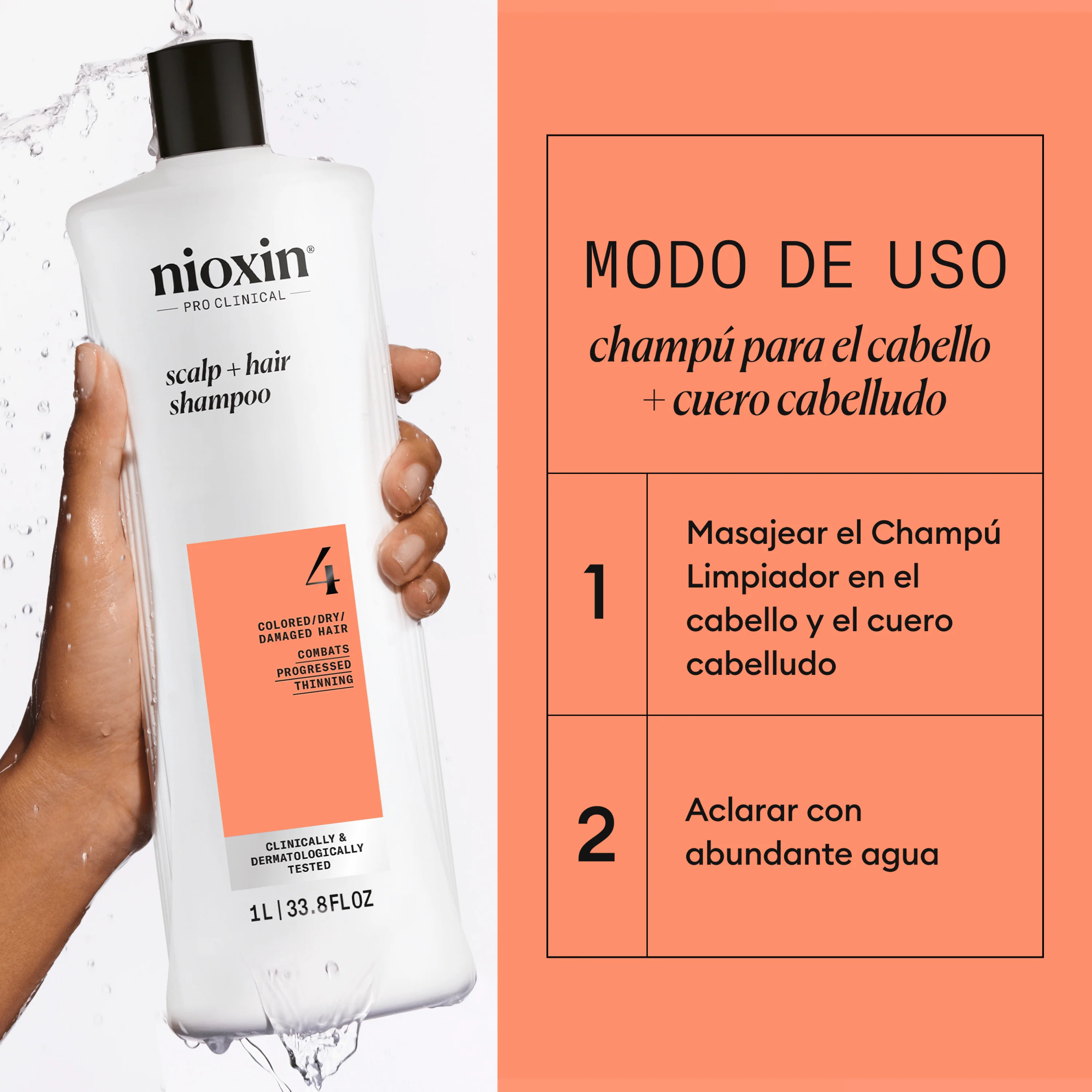 SYSTEM 4 CLEANSER Champú Step 1 Cabello Teñido 1000ml - Image 6