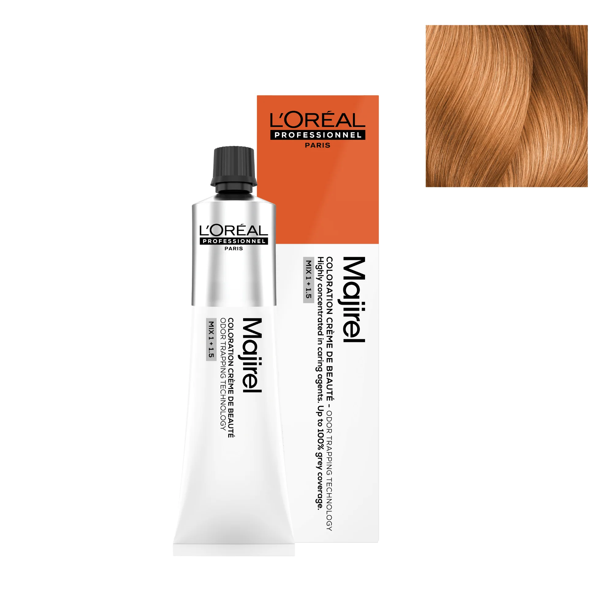Tinte Majirel 8.04 - 60ml | Rubio Claro Ligero Cobrizo - L'Oréal Professionnel