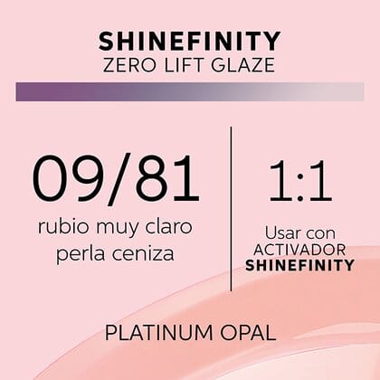 Shinefinity Wella 09/81 Rubio Muy Claro Platino -60ML - Image 10